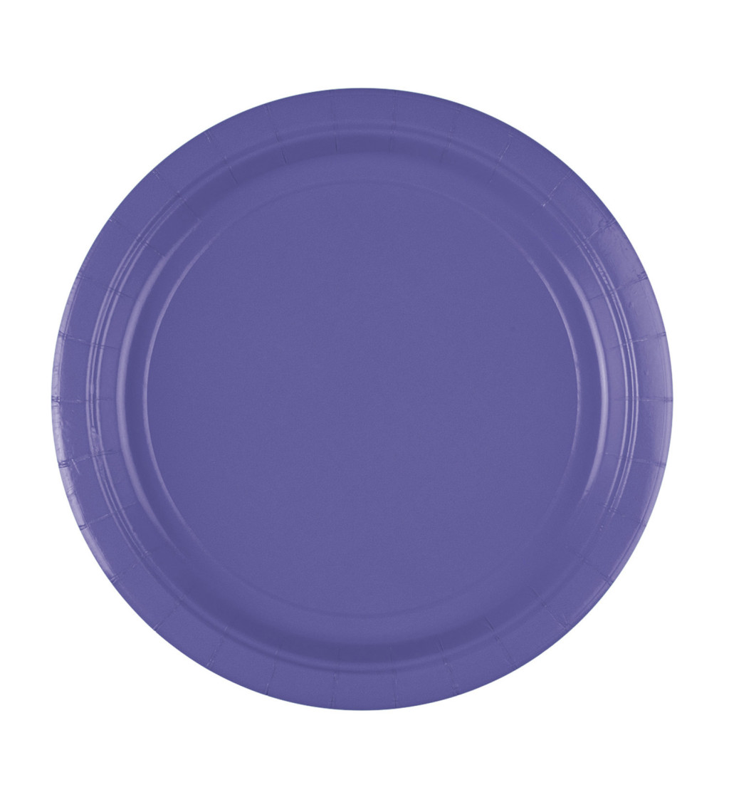 Papírové talířky - fialové