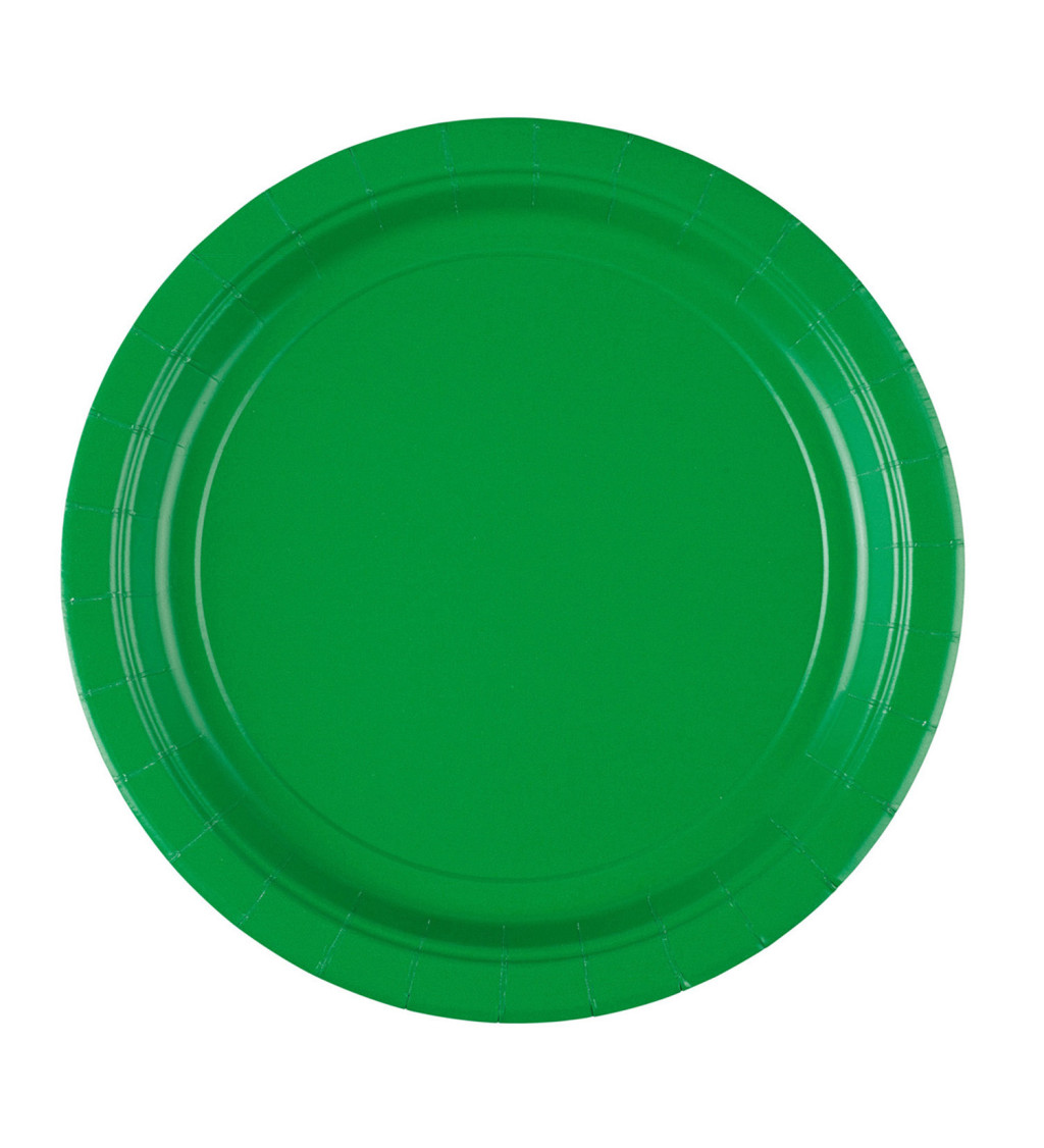 Papírové talířky - zelené