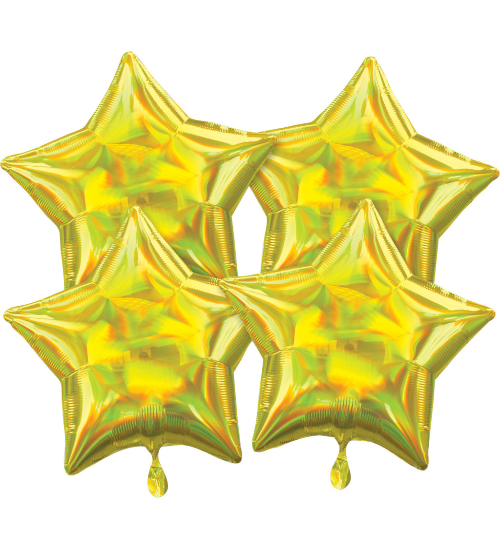Fóliové balónky duhově žluté hvězdy