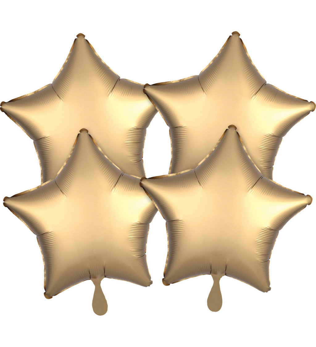 Fóliové balónky zlaté hvězdy set