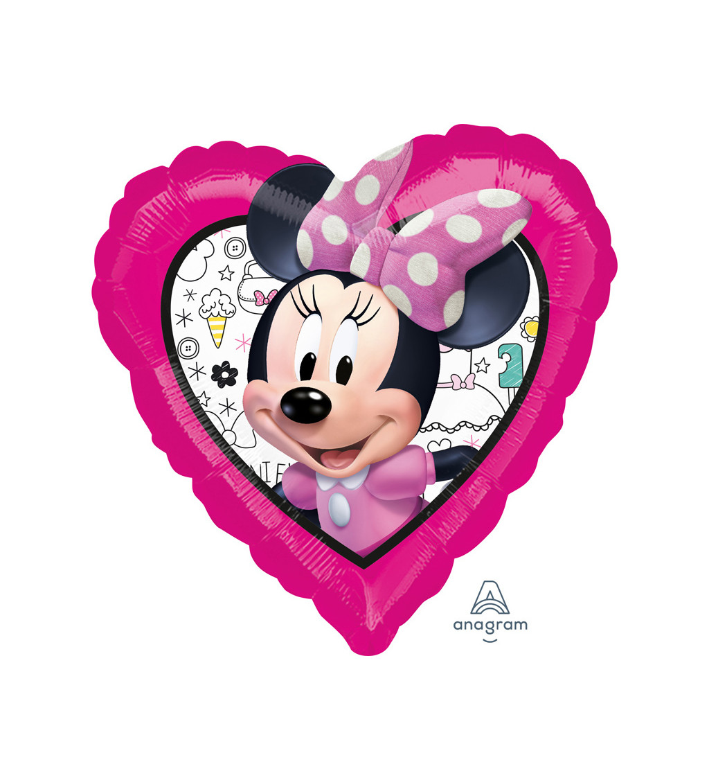 Balónek srdce-  Minnie