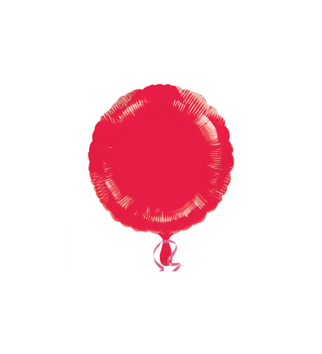 Červený fóliový balónek - kolečko