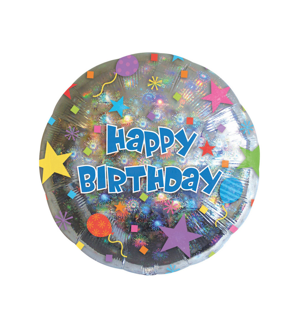 Fóliový balónek s nápisem Happy Birthday