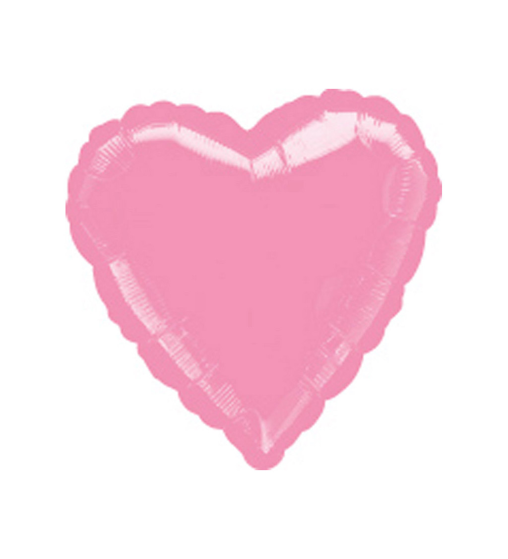 Fóliový balónek - srdce světle růžové