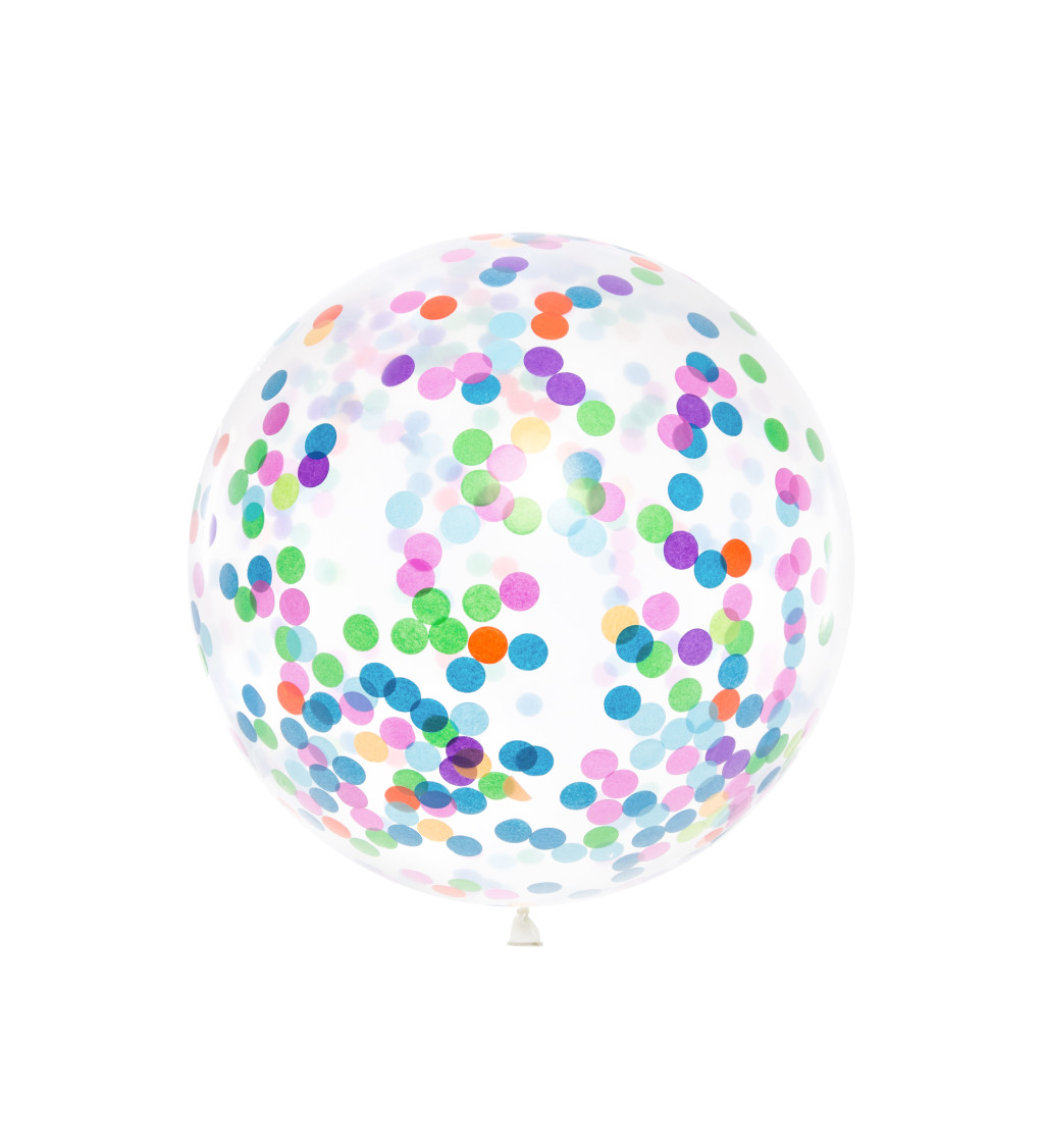 Balónek s konfetami - Průhledný