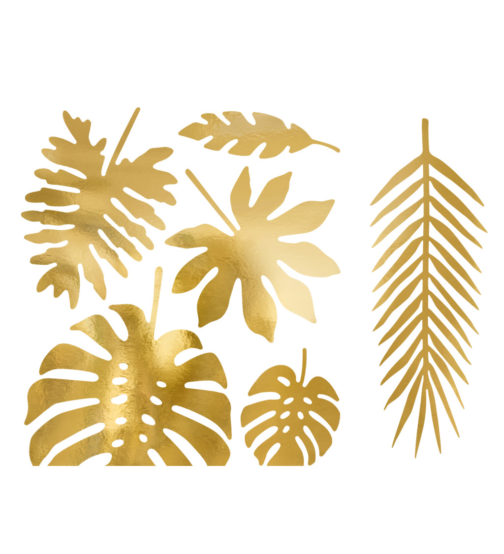 Dekorační listy Aloha tropical - zlaté