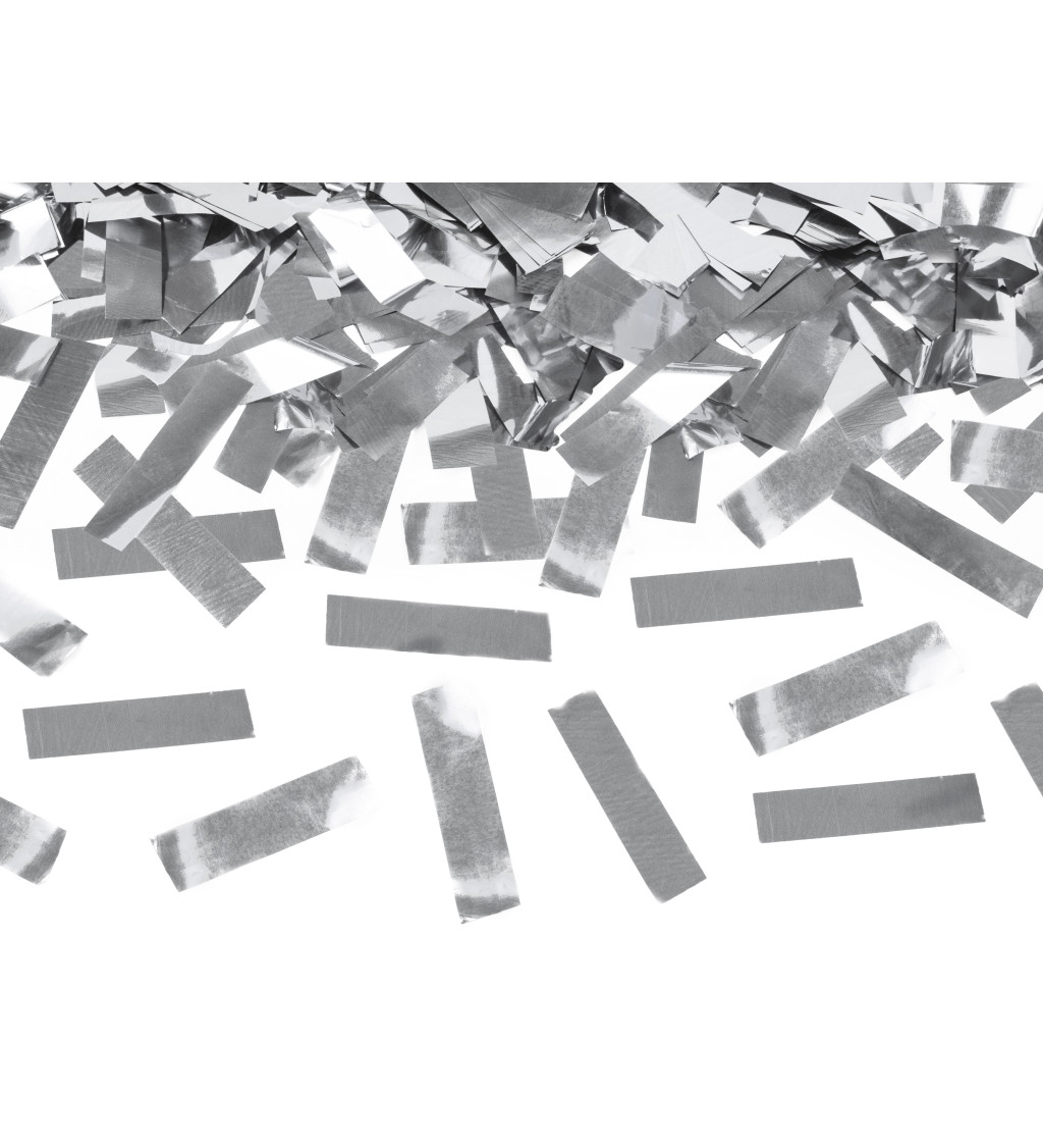 Vystřelovací konfety - stříbrné pásky
