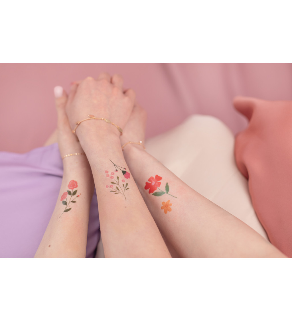 Dočasné tetování motiv květin