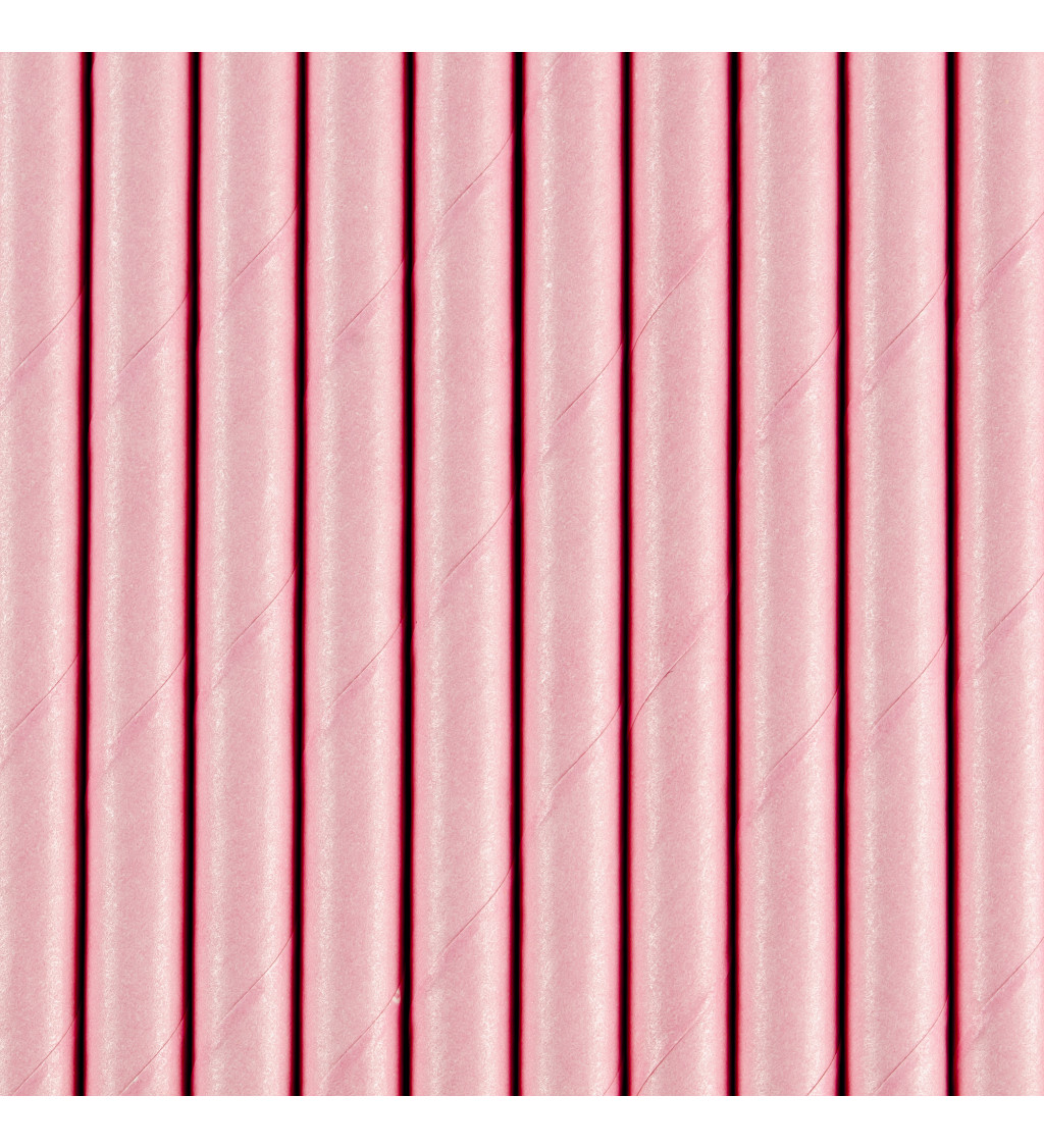 Papírová brčka - růžová