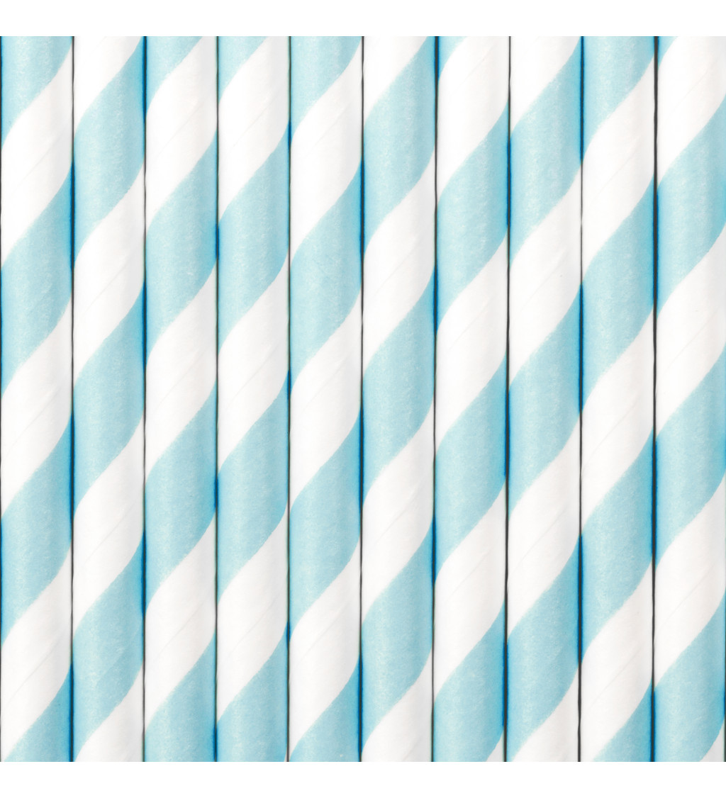 Modro-bílá papírová brčka
