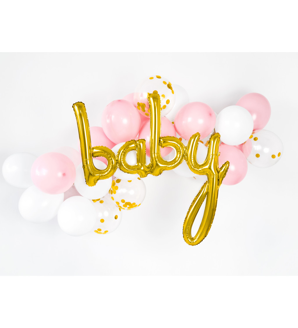 Fóliový zlatý balónek - Baby