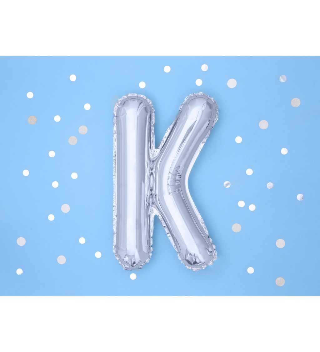 Stříbrný balónek - písmeno K