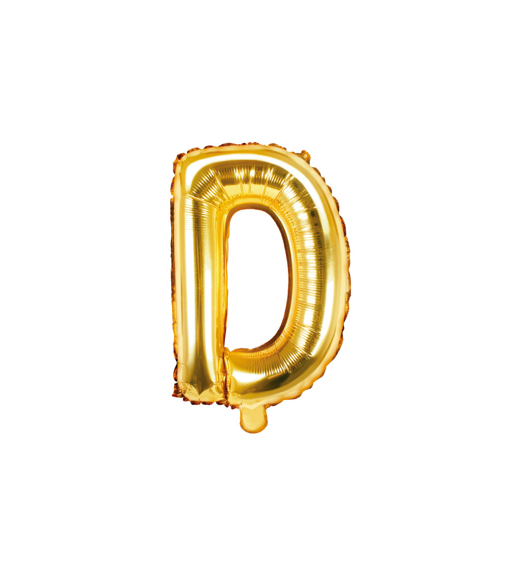 Balonek fóliový zlatý D