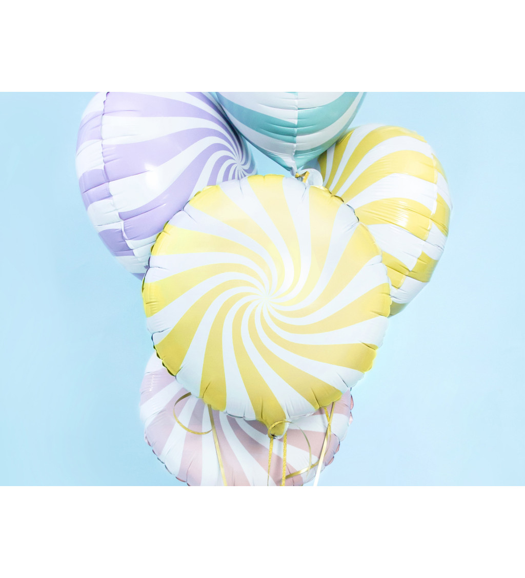 Fóliový balónek Candy - žlutý