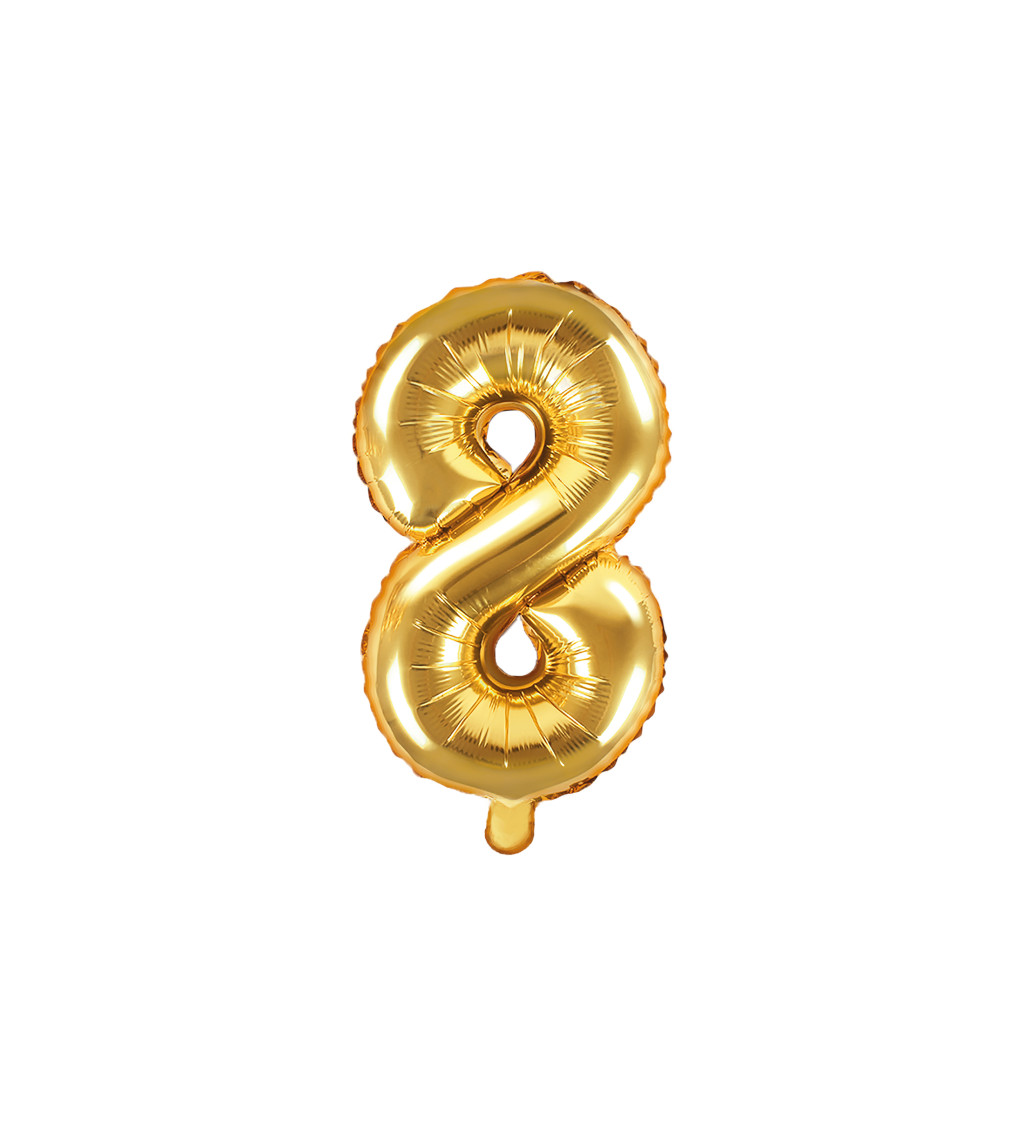 Malá číslice 8 - zlatý balonek