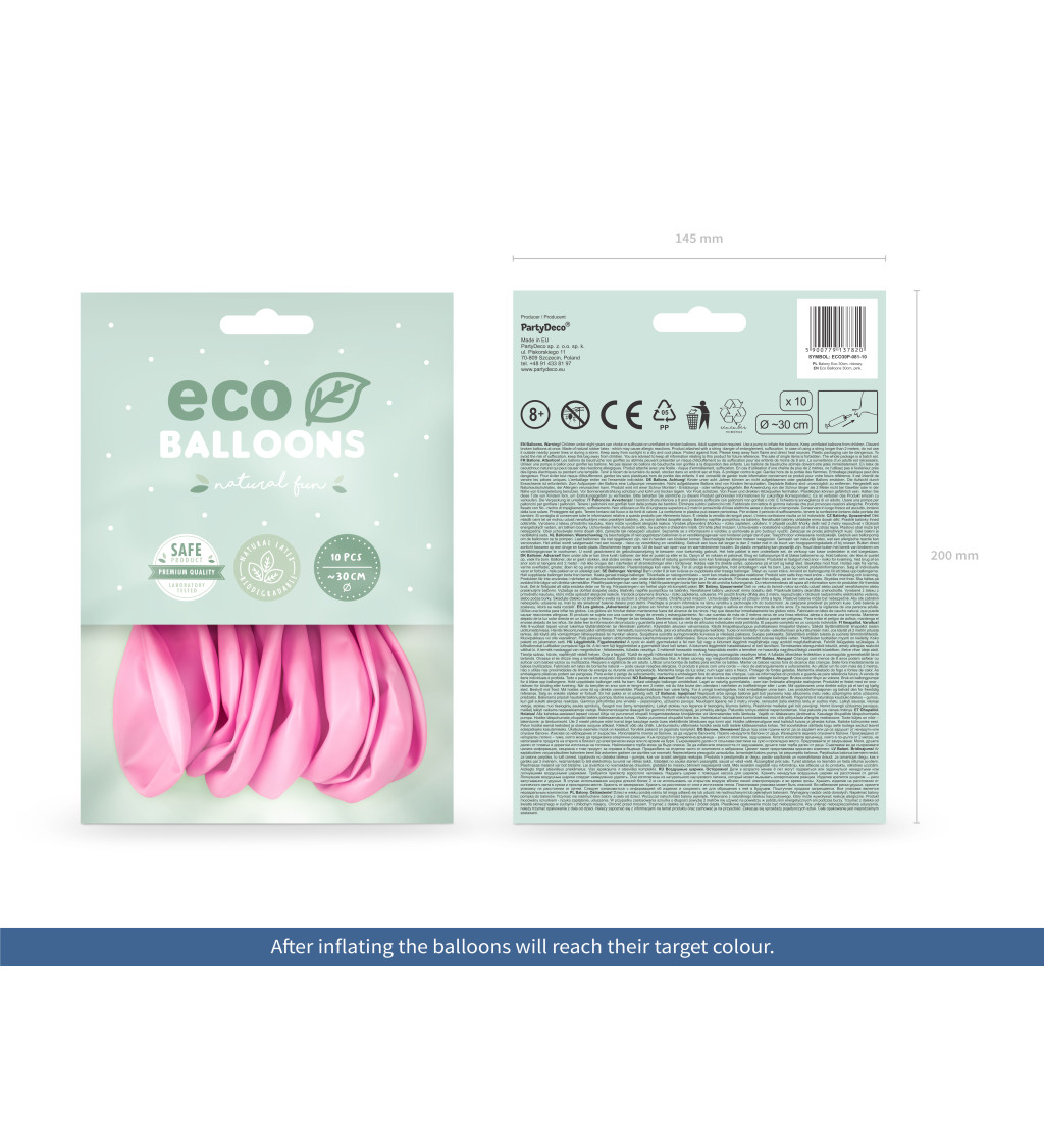 ECO balónky - pastelově růžové