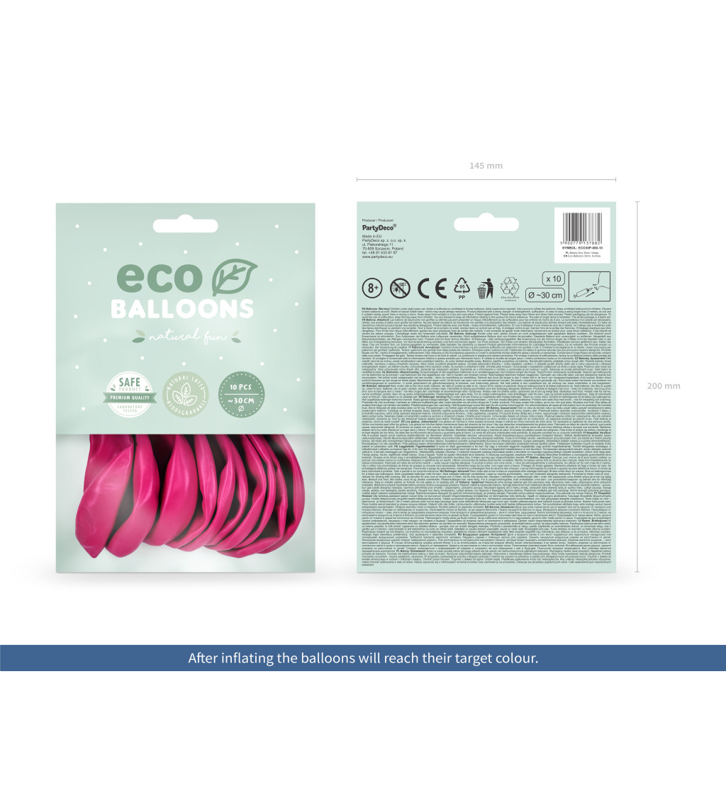 ECO balonky fuchsiové