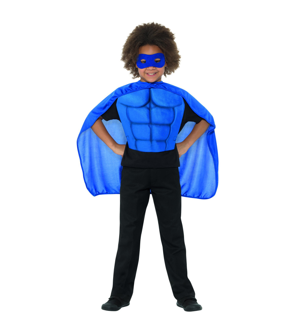 Dětský modrý kostým Superhero