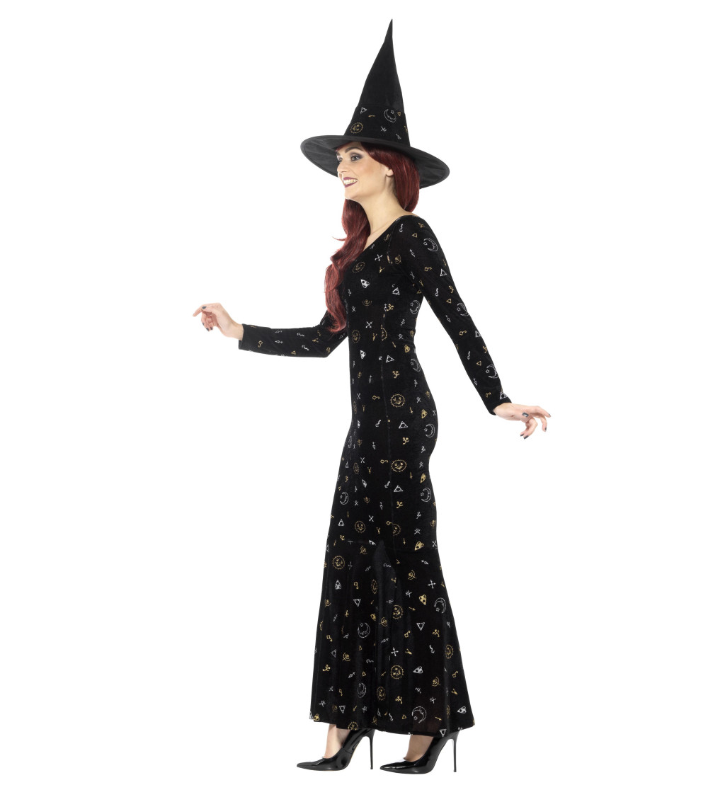 Dámský kostým s motivem čarodějnice Black Magic