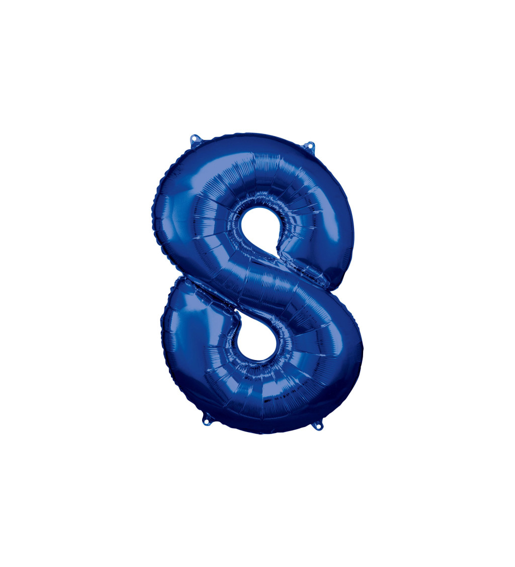 Balonek cislo 8 modra