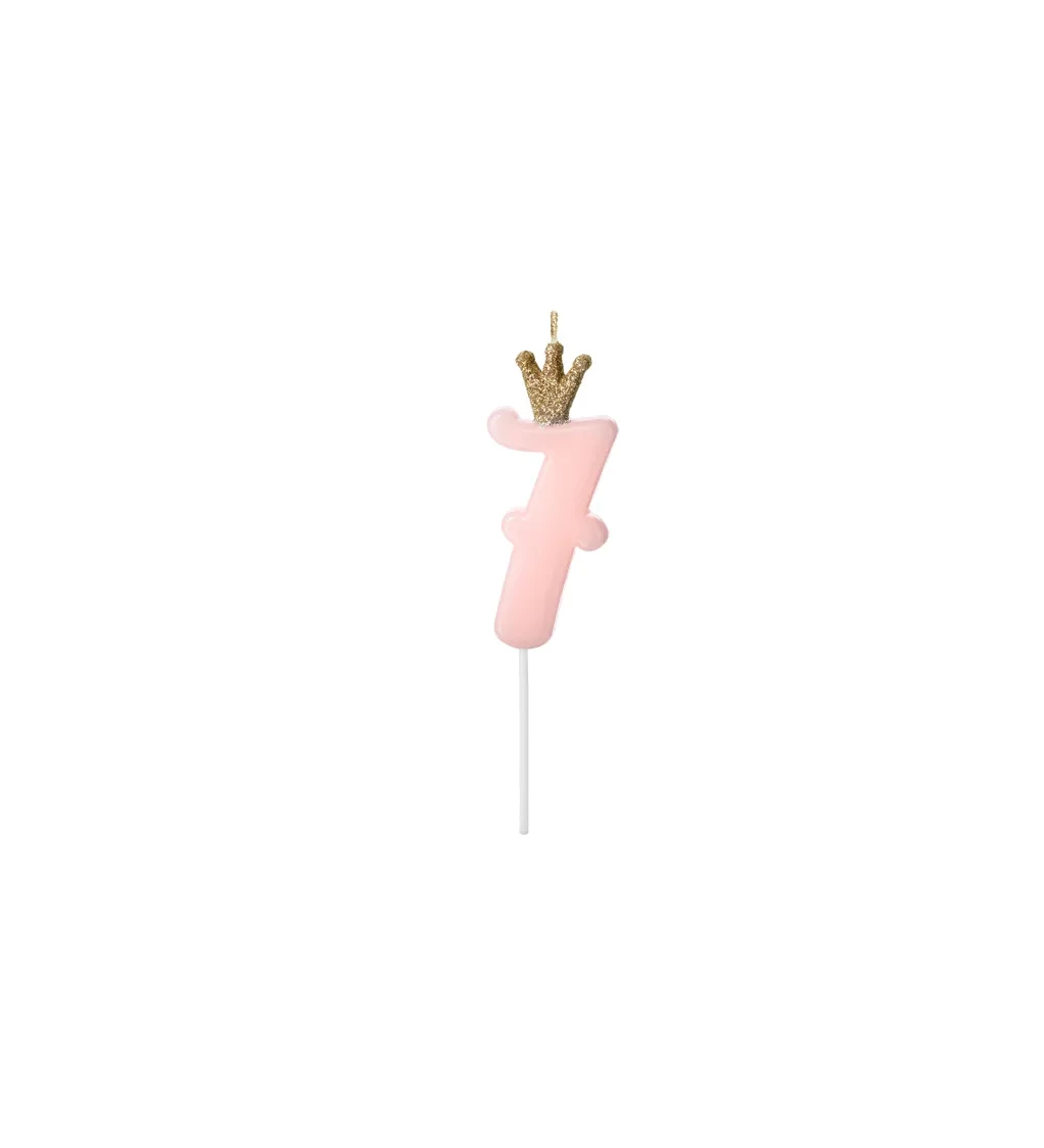 Dortová svíčka - růžová 7