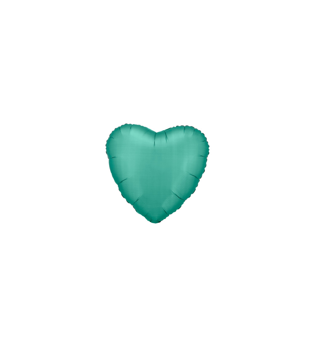 Fóliové srdce metalické zelené