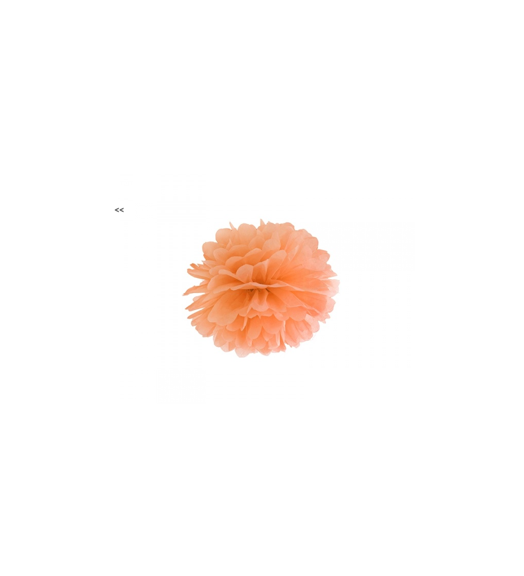 Dekorační pom pom - oranžový
