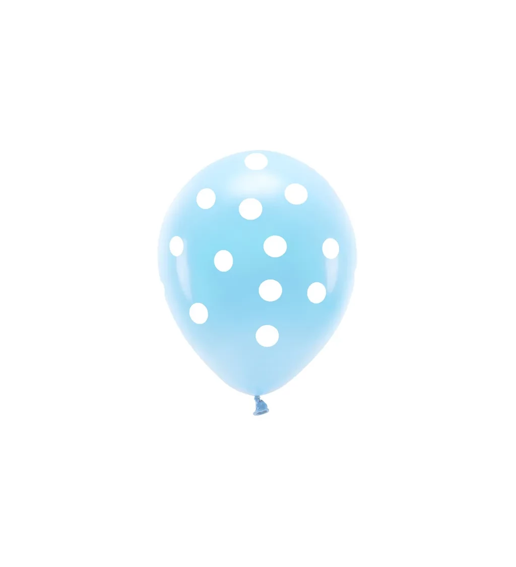 ECO balónky světle modré s puntíky