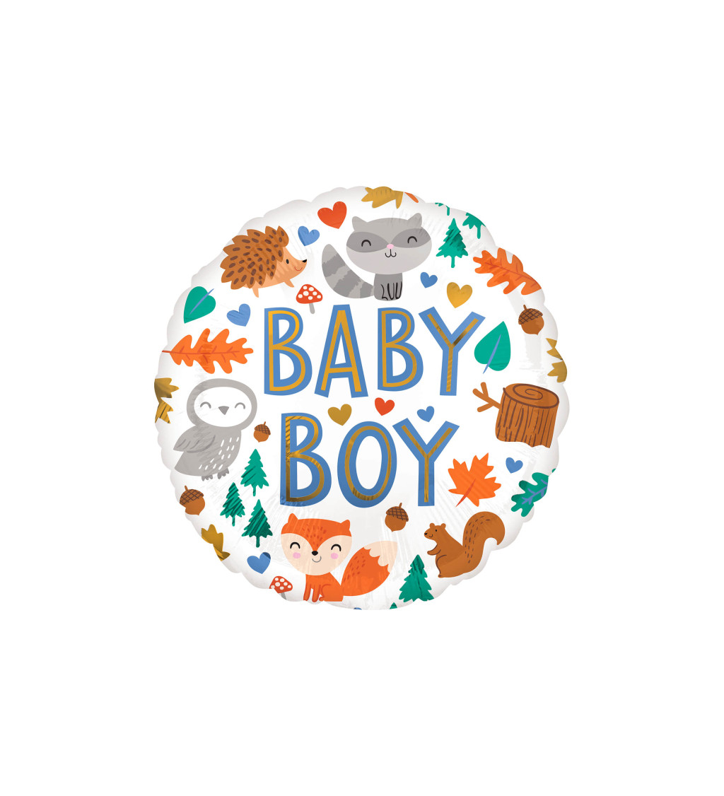 Fóliový balónek Baby Boy Woodland