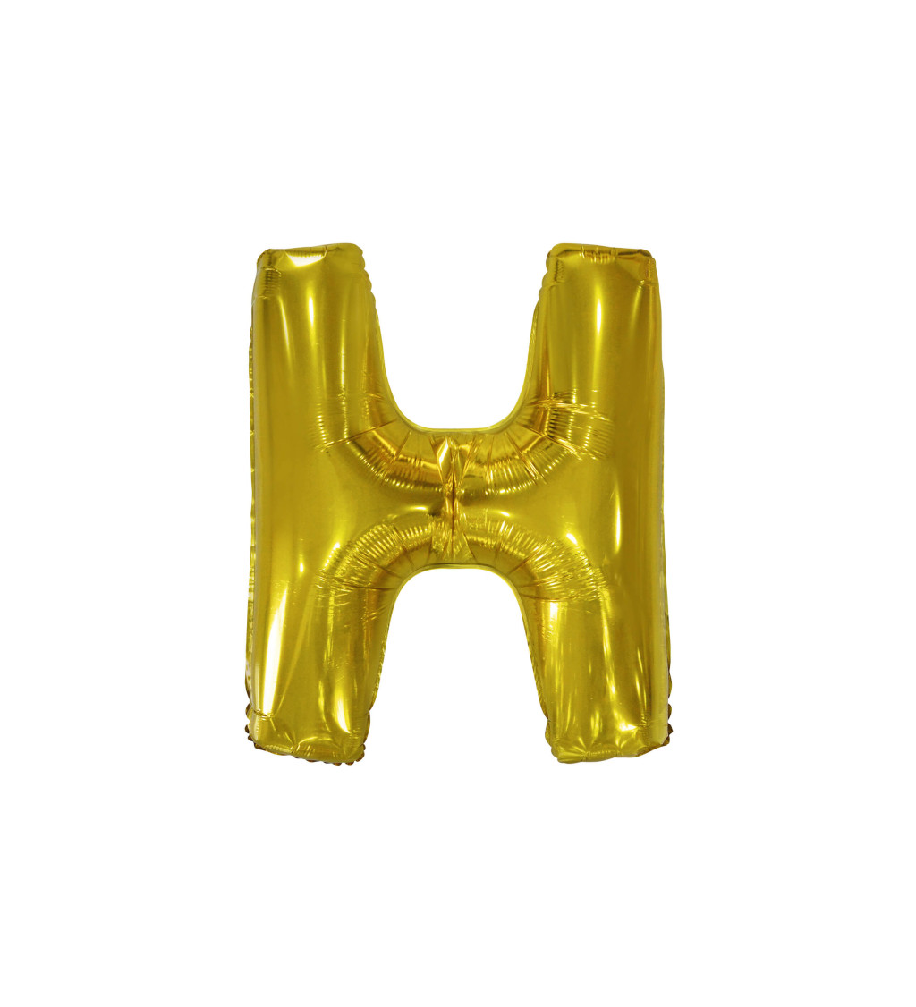 Fóliový balónek písmeno H zlatý