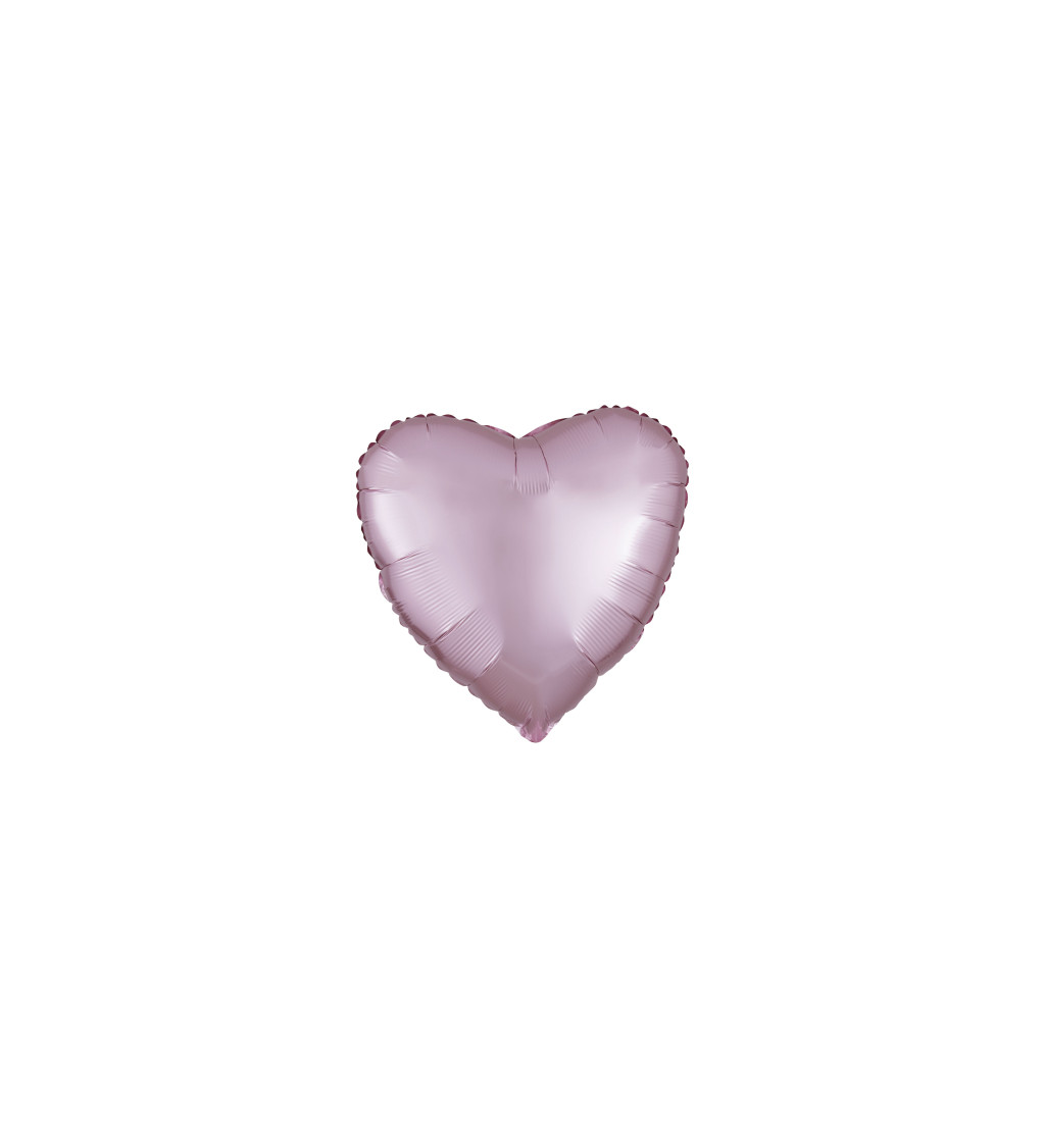 Světle růžové srdce balónek