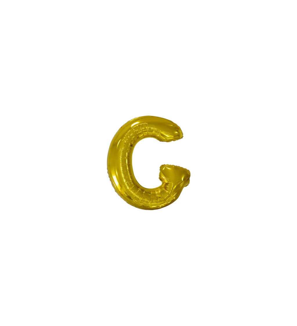 Fóliový zlatý balónek - G