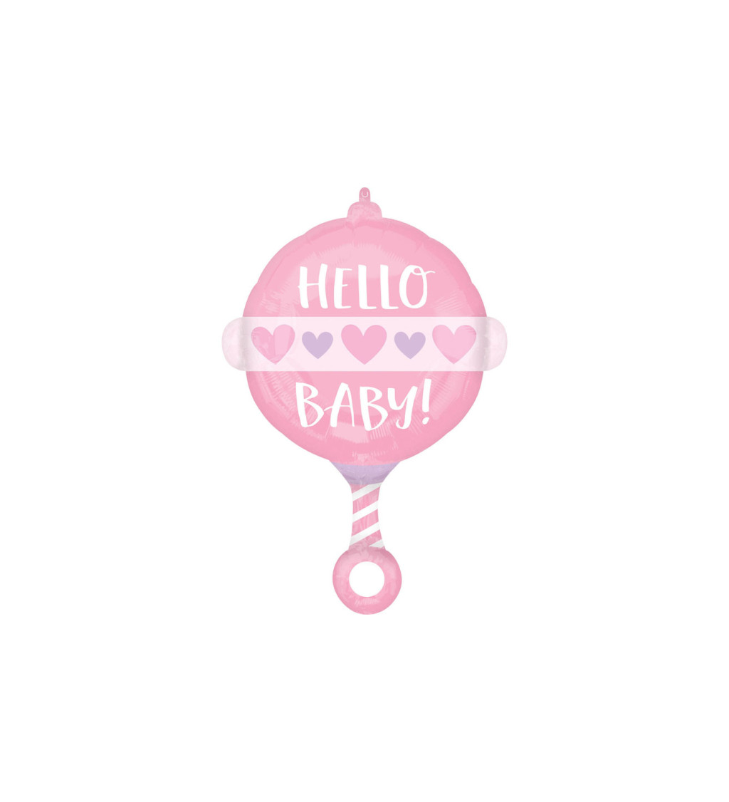 Hello baby - růžový balón