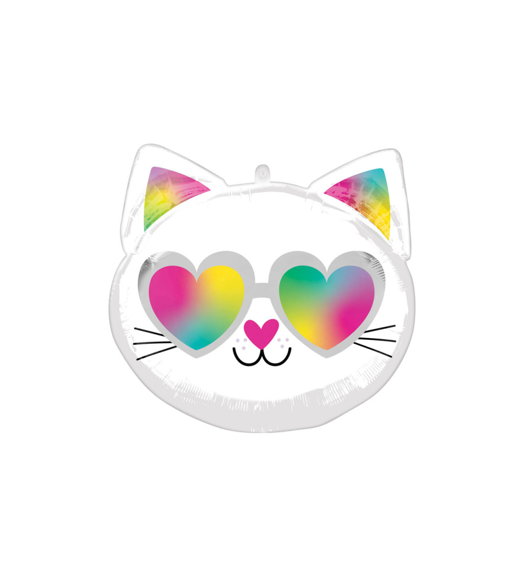 Kočička hearts - fóliový balón