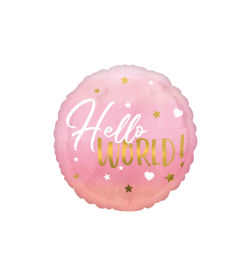 Hello World! - Růžový balónek