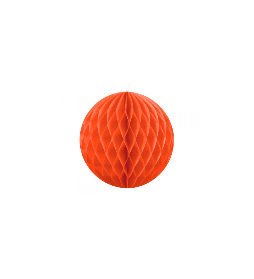 Koule papírová - 10 cm, Oranžová
