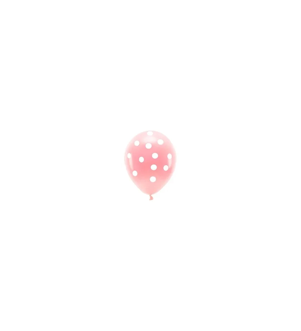 Eco balónky - růžové s tečkami