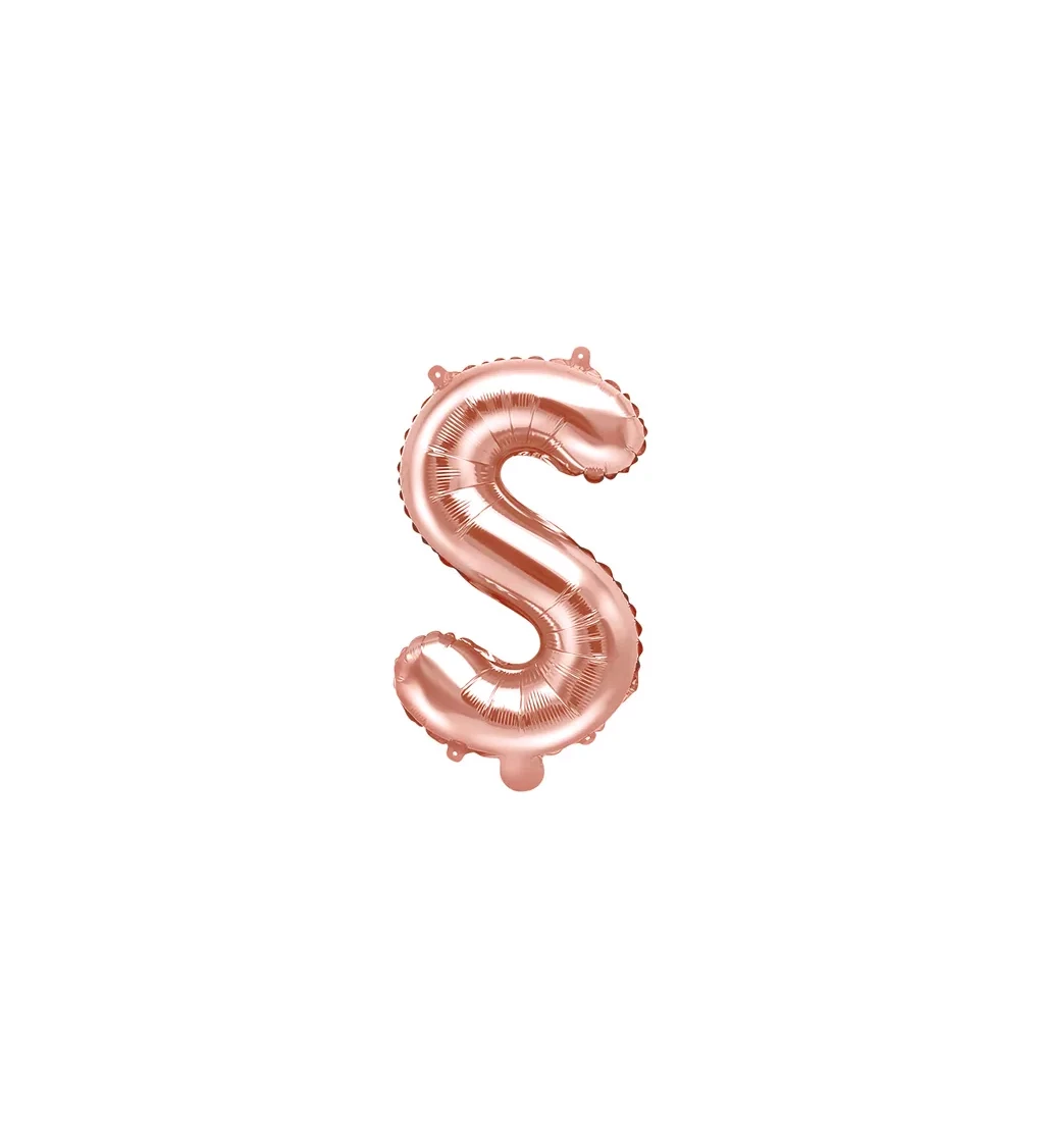Fóliové rosegold písmeno S