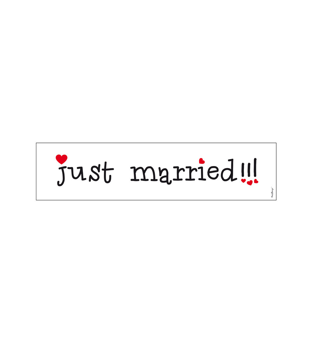 Poznávací značka "Just marriedd"