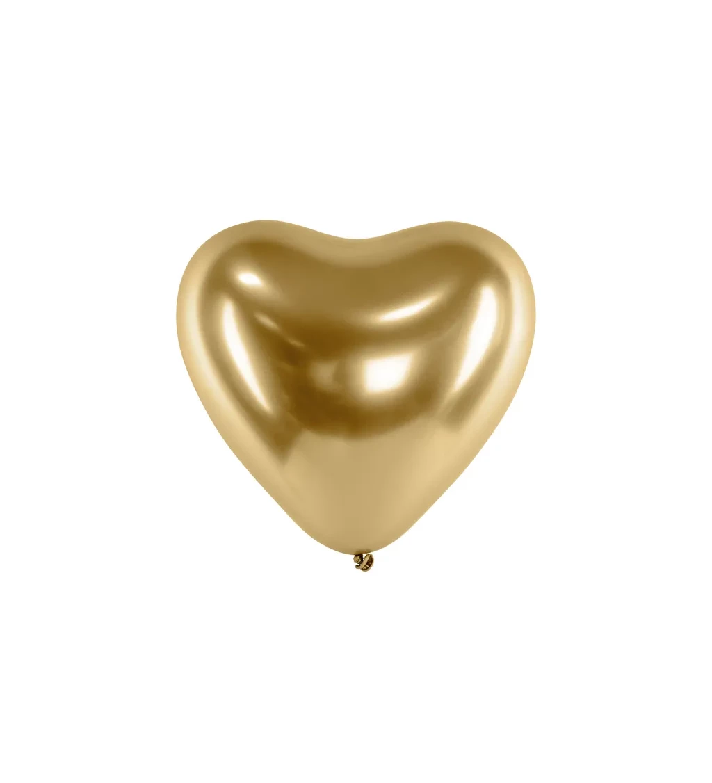 Fóliové balónky Srdce - zlaté