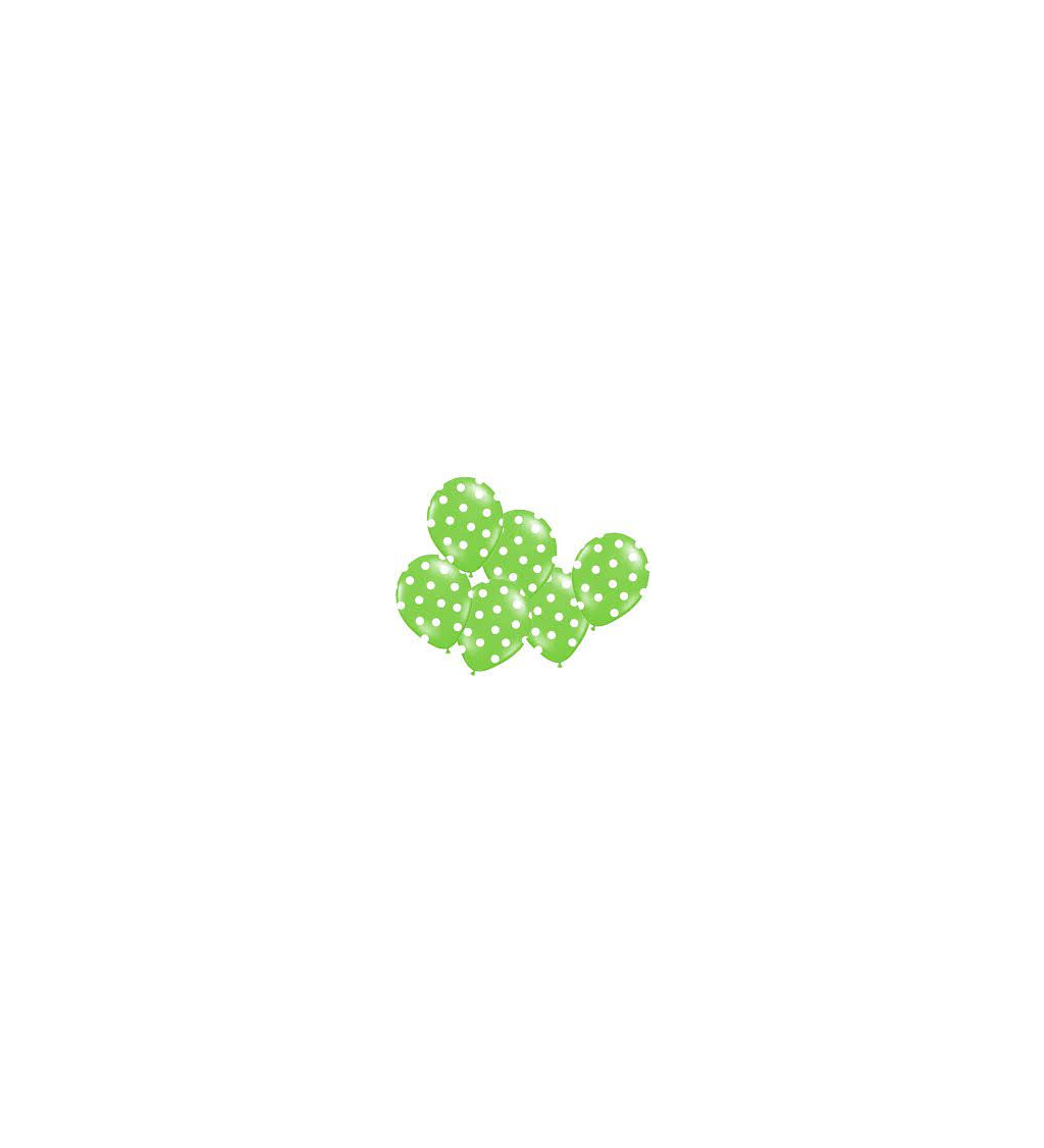 Latexové zelené balónky s puntíky