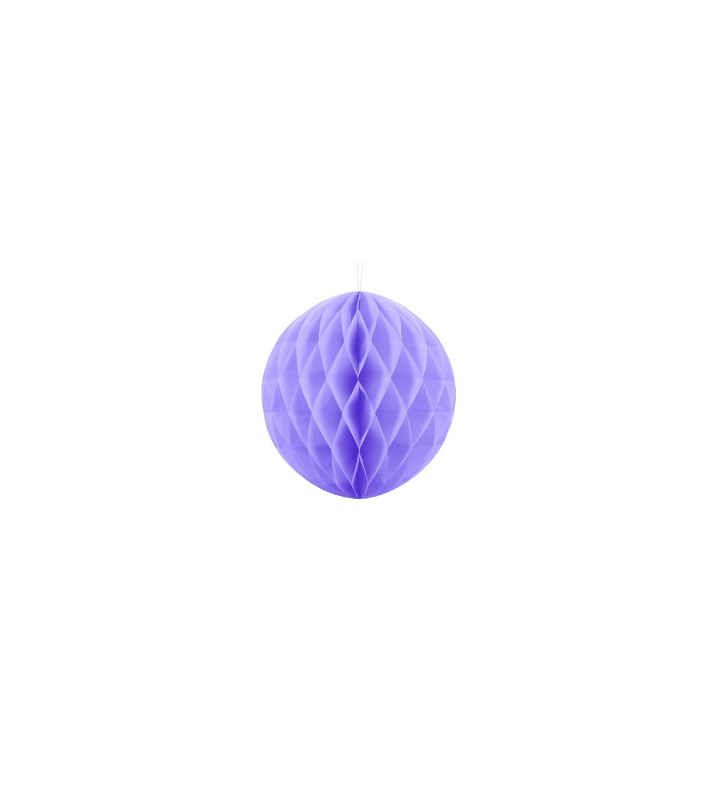 Papírová fialová koule - dekorační