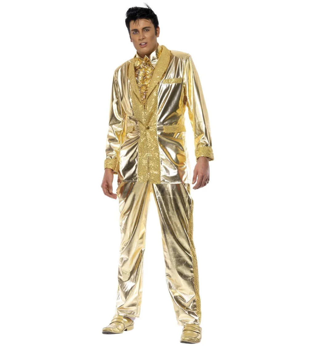 Kostým pro muže - Elvis zlatý