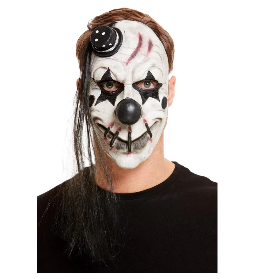 Latexová maska strašidelného klauna