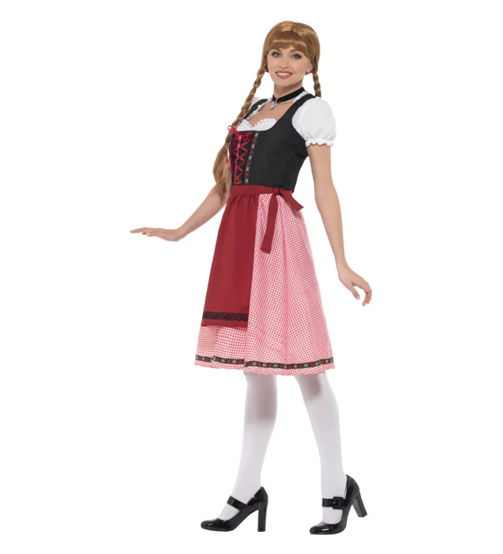 Dámský kostým Oktoberfest - Červená dlouhá sukně