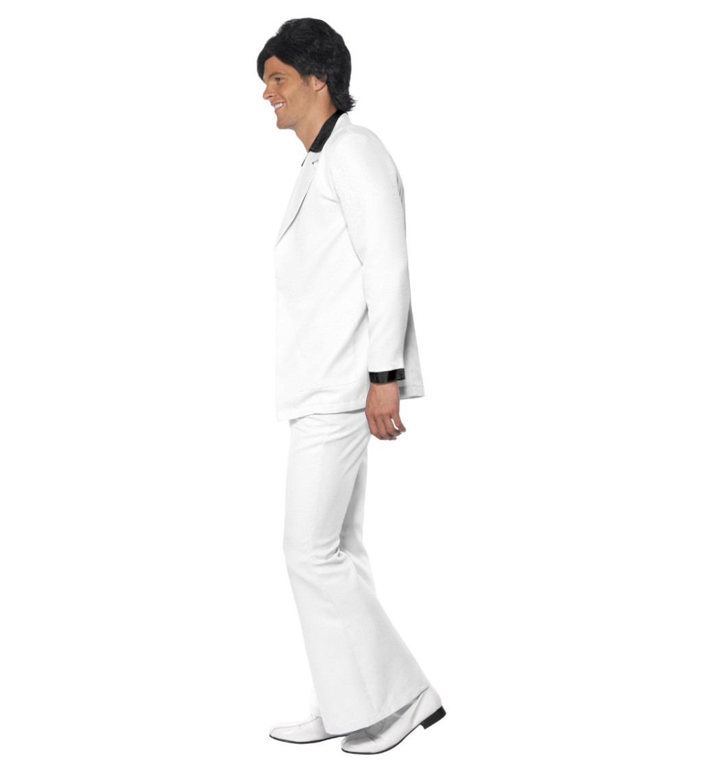 Kostým pro pány 70. léta - bíločerný oblek