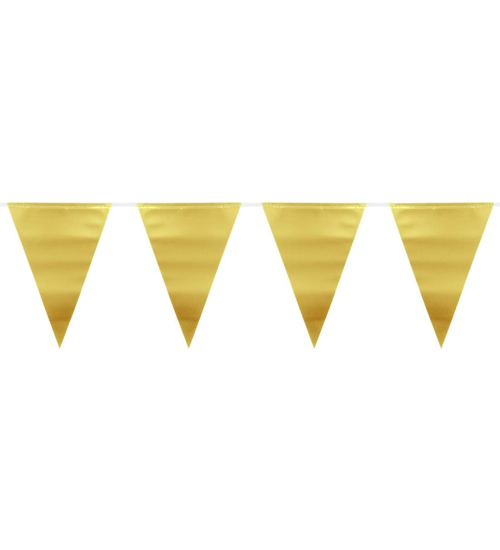 Trojúhelníková girlanda - Zlatá