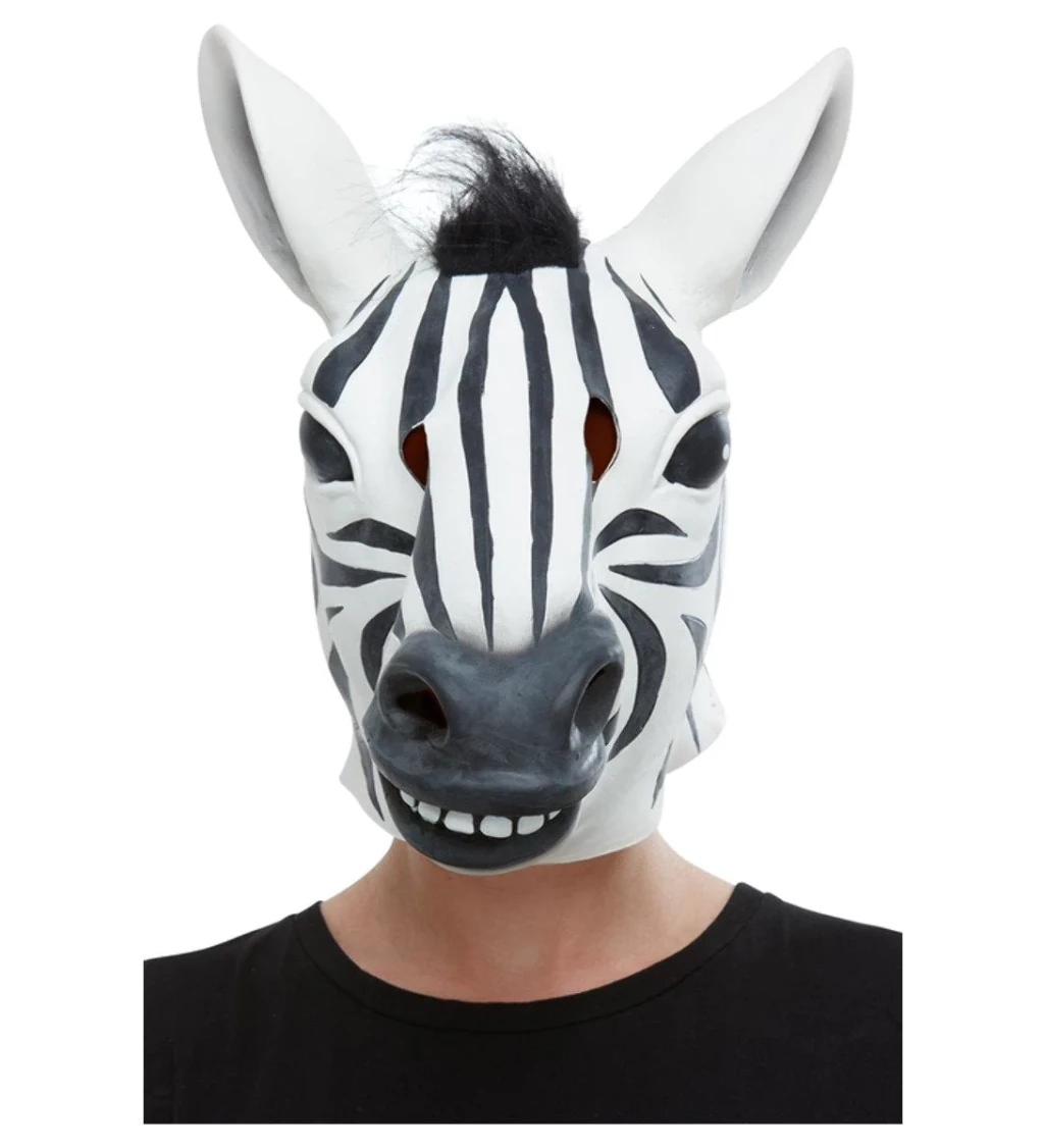 Latexová maska zebry