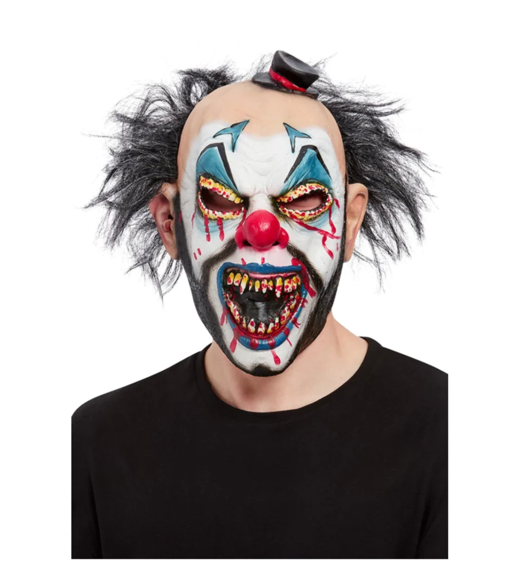 Celohlavová maska Mstivý klaun