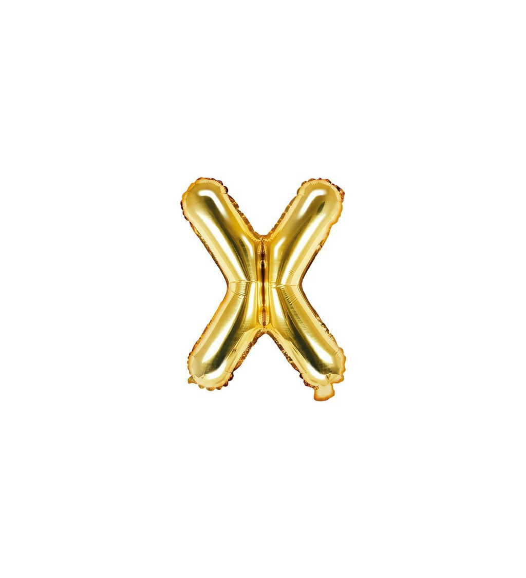 Zlatý balón písmeno X